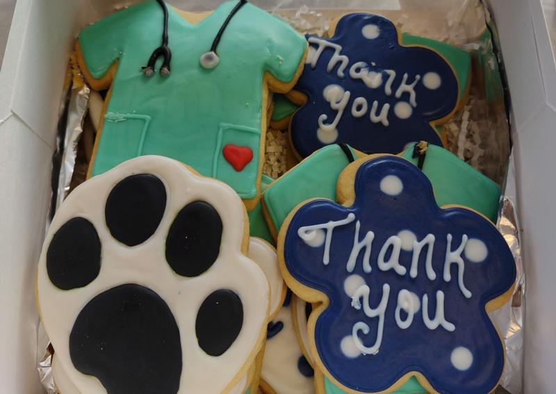 Carousel Slide 12: Orchard Veterinary Hospital Thank You Cookies